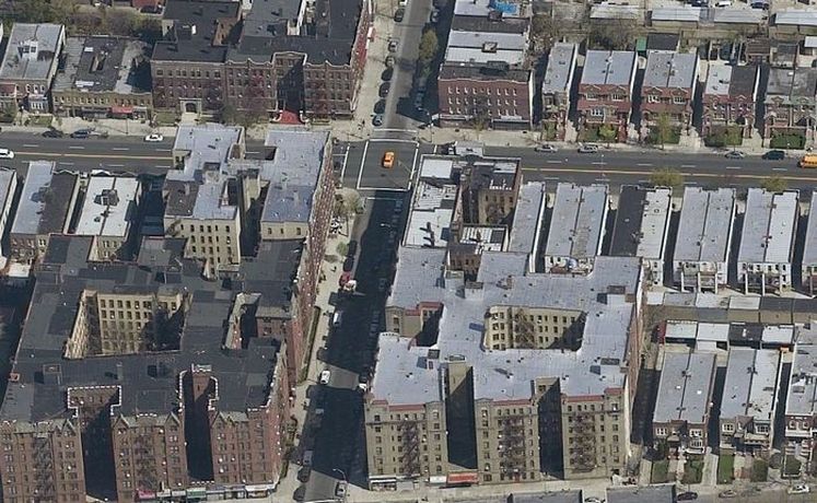 crown heights: Kingston Avenue and Empire Boulevard Looking South